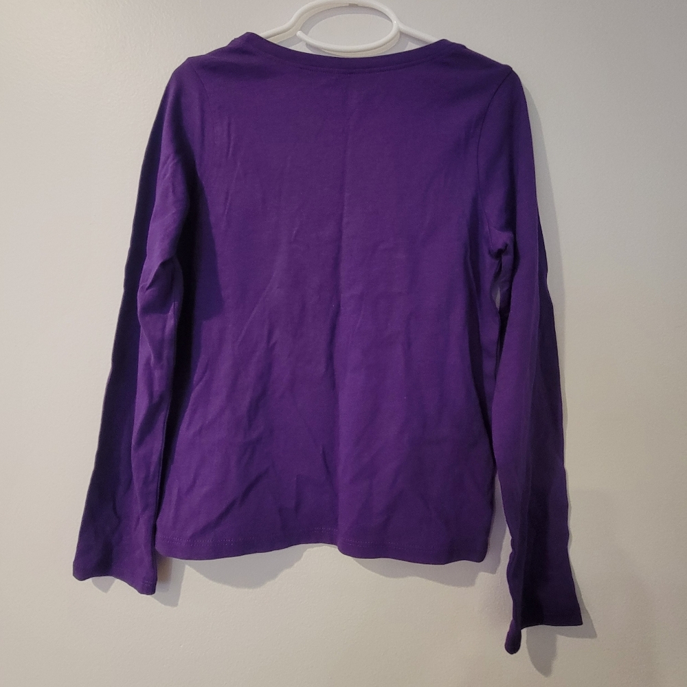 Lands' End Magical Unicorn Purple Graphic Long Sleeve Tee Girls Size S 6/7 NWT - Picture 3 of 10